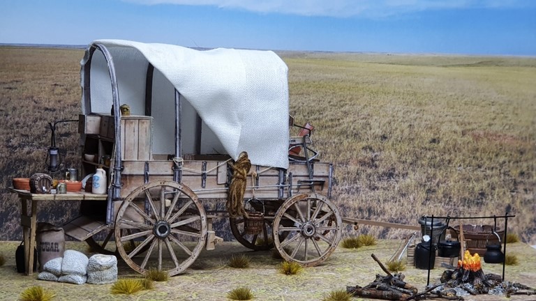 chariot chuck wagon en papier